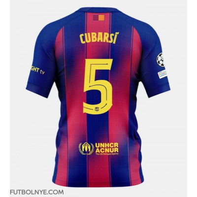 Camiseta Barcelona Pau Cubarsi #5 Primera Equipación 2025-26 manga corta Camiseta Barcelona Pau Cubarsi #5 Primera Equipación 2025-26 manga corta